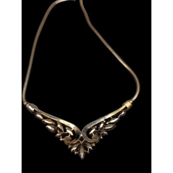 Crown Trifari Alfred Philippe Choker Necklace Patent Pend Book Piece Estate 16" - Picture 6 of 16